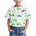 thumbnail image 1 of COM1950s Robe à Manches Courtes, Chemise Tendance pour Enfant T-Shirt Imprimé Col Rond Confortable Ample T-Shirt Blouse à Manches Courtes Hauts Décontractés, 1 of 9