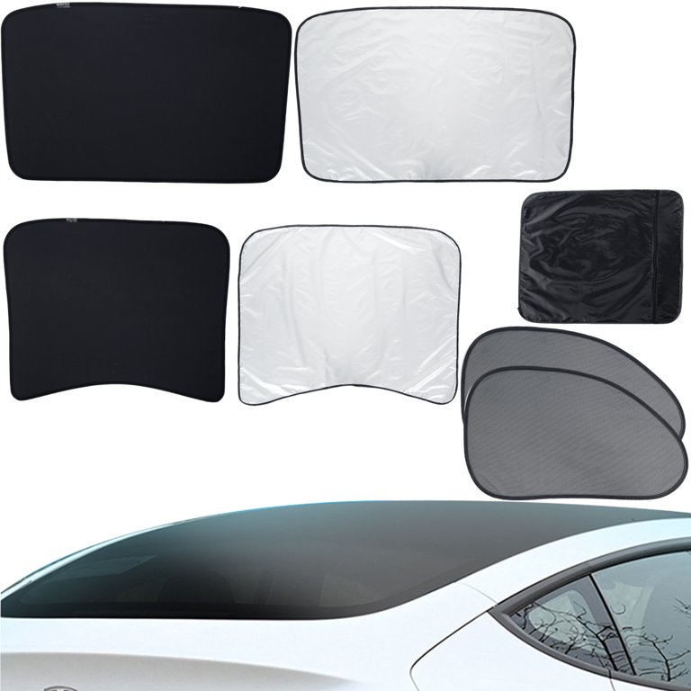 Windshield Sun Shade Compatible with Tesla Polyester Shield for Model 3  Model Y Front Rear Sunroof UV Heat Protection Foldable Car Front Rear  Window Sunshade Keeps Your Vehicle Cool - Walmart.com