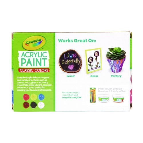 Acrylic Paint Set, Six Assorted Classic Colors, 2 oz Bottles, 6/Box | Bundle of 2
