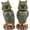 Golden, variant on 2 Pack Bird Scarecrow Fake Owl Decoy Sculpture, 10.6 Inch Height Golden Rotating Head Plastic Owl Bird Deterrents, Nature Enemy Horned Pest Repellent for Outdoor Garden Yard