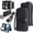 Black, variant on For Samsung Galaxy S25 Wallet Case, Luxury Zipper Purse Case with [14 Card Slots] & ID Window, Detachable Magnetic PU Leather Flip Kickstand Folio Case with RFID Blocking & Wrist Strap,Black