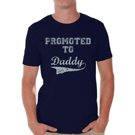 Awkward Styles Men's Promoted to Daddy Cute Graphic T-shirt Tops New Dad Father's Day Gift Father To Be