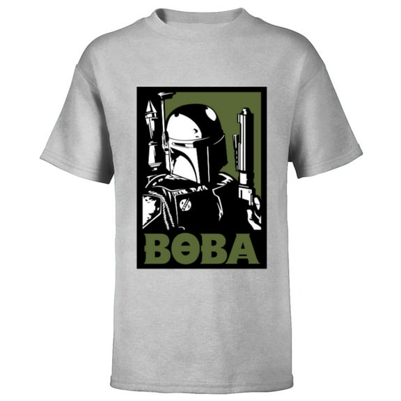 Star Wars Boba Fett Poster - Short Sleeve T-Shirt for Kids -Customized-Athletic Heather