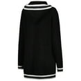 thumbnail image 3 of Women's Gameday Couture Black Iowa Hawkeyes One More Round Tri-Blend Striped Hooded Cardigan Sweater, 3 of 4