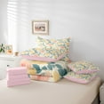 thumbnail image 5 of Feelyou Flower Floral Bedding Comforter Set 7pcs for Women, Romantic Rose King Bedding Sets, Vintage Fashion Style Reversible Bed Sheets, Lightweight Room Decor, 5 of 7