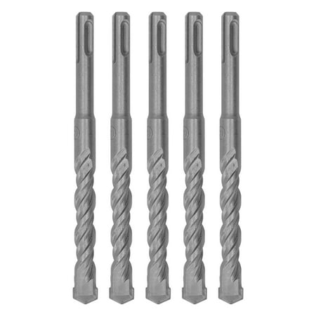 

Big sale 5 Pcs Rotary Hammer Drill Bit 160mm Length 2 Flute Self Centering Carbide Tip Impact Drill Bits for Brick Stone Concrete 14mm/0.55in