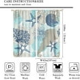 thumbnail image 2 of Coastal Blackout Curtains Ocean Starfish Coral Blue Green Bedroom Bathroom Living Room Kitchen Decor Rod Pocket 2 Panels 42x63in, 2 of 6
