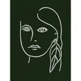 thumbnail image 3 of Wang, Melissa 12x14 Black Modern Framed Museum Art Print Titled - Malachite Portrait I, 3 of 5