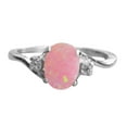 thumbnail image 2 of Inlaid Rhinestones Elegant Lady Ring Oval Cut Colorful Faux Gem Finger Ring Jewelry Accessory, 2 of 8