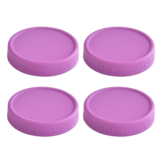 Tapas para tarros Mason de boca ancha de 86 mm, reutilizables, a prueba de fugas, aptas para lavavajillas, de grado alimenticio, con sellado superior, 4 unidades