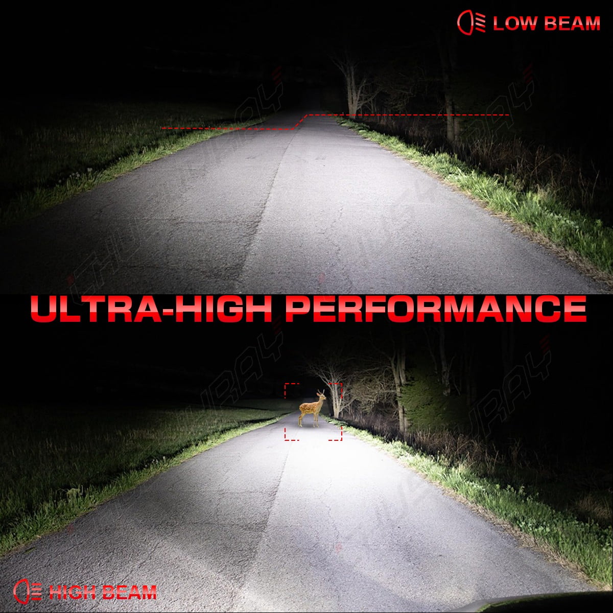 CHUSYYRAY H11 LED Headlight Low Beam Bulbs Super Bright 20000LM 6000K Crystal White 2 Pack