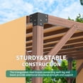 thumbnail image 5 of Luku 12x14 FT Wooden Pergola, Cedar Wood Gazebo with Arched Roof, Outdoor Garden Shelter with Stakes Included, Patio, Deck, Backyard, Lawn, 5 of 8
