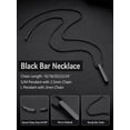 thumbnail image 7 of FaithHeart Black Bar Pendant Necklace for Men Waterproof Stainless Steel Box Chain Small Rectangle Pendant Cool Minimalist Everyday Jewelry Gifts for Boyfriend Valentine's Day 18", 7 of 7