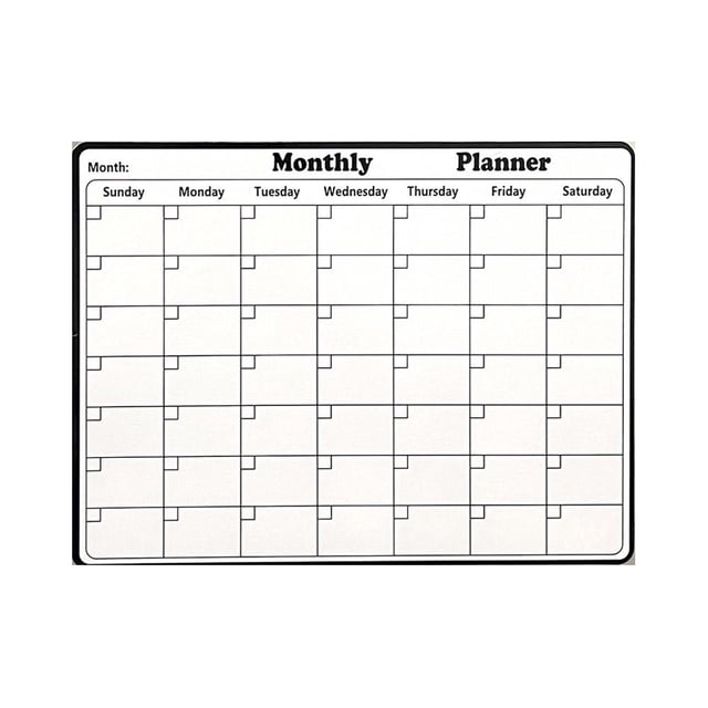 SharkTRUE Magnetic Monthly Calendar: Reusable, Waterproof, Perfect for Family Organization & Gift