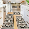 thumbnail image 4 of Kitchen Mat Sets of 3 Washable Kitchen Floor Rugs 3 Pieces Soft Entrance Runner Rugs Farmhouse Laundry Room Rug Carpet Sets for Bathroom/Living Room/Hallway(Dark Blue), 4 of 6