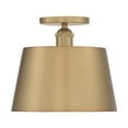 thumbnail image 2 of 60/7322-Nuvo Lighting-Motif-1 Light Semi-Flush Mount in Transitional Style-10 Inches Wide by 9 Inches High-Brushed Brass/White Finish, 2 of 8