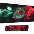 thumbnail image 2 of Desk Mat,Mexico Smoke Flag Extended Gaming Mouse Pad for Office Work & Game,Computer Keyboard Mouse Mat Desk Non-Slip Rubber Base Large Mousepad with Stitched Edges, 31.5x15.7inch, 2 of 6