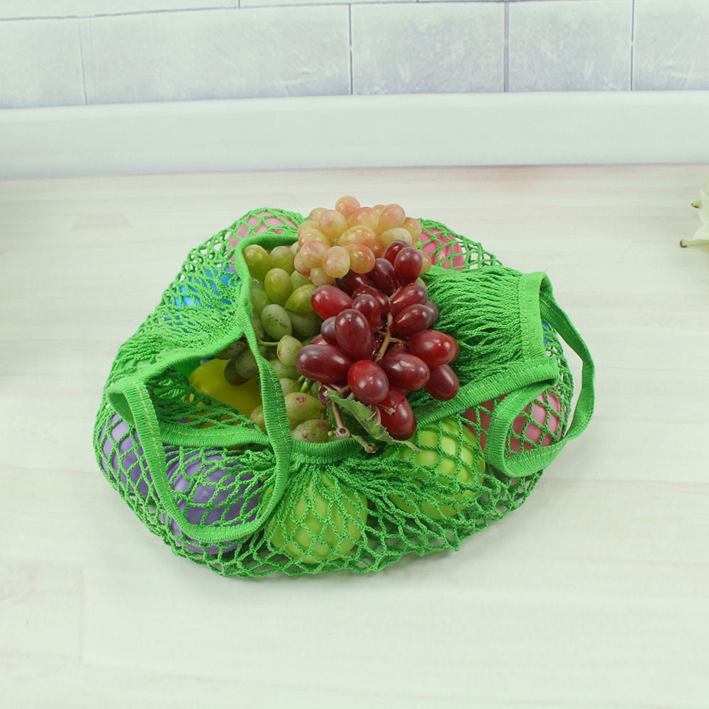 2x Reusable Bag Fruit Shopping String Grocery Shopper Tote Mesh Woven Net Bag 41 