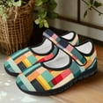 thumbnail image 6 of Psesaysky Colorful Stripes Casual Shoes for Ladies Girls Light Shock-Absorption Velcro Sneakers Easy to Wear Size 5.5-10, 6 of 7