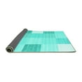 thumbnail image 2 of Ahgly Company Indoor Round Abstract Turquoise Blue Contemporary Area Rugs, 8' Round, 2 of 4
