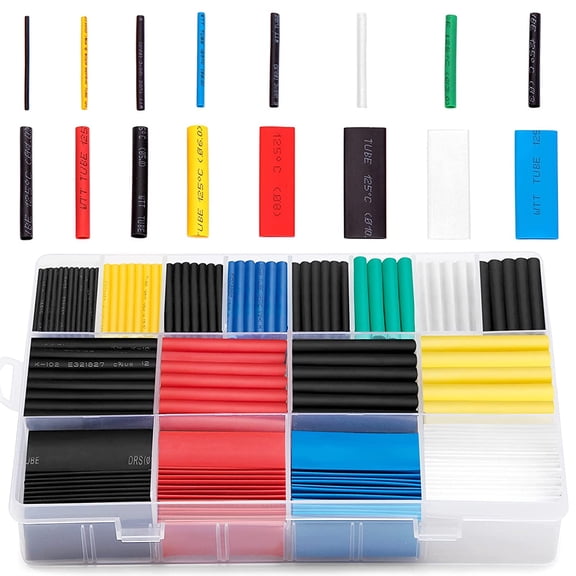 KISPATTI 580pcs 2:1 Heat Shrink Tubing Kit, Assorted 6 Colors 11 Sizes