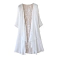 thumbnail image 2 of Neewe Women Cardigan Summer Long Sleeve Ice Silk Patchlace Knitwear Elegant Thin Air-Conditioning Sunscreen Shirt Tops, 2 of 6