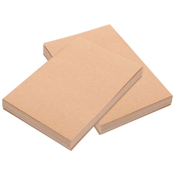 OUNONA 100Pcs Printable Blank Postcards Khaki Cardstock Paper for Handcrafted Mailing