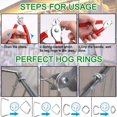 thumbnail image 4 of Juego de anillos para cerdos LonlyEagle, 300 unidades, con alicates doblados para jaulas de animales, 4 of 6