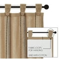 thumbnail image 5 of VHC Brands Stitched Burlap Farmhouse Curtain, White, Tier Set of 2 Panels 36x36, 5 of 10