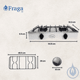 thumbnail image 2 of FRAGA Parrilla de Mesa, FRAGA P104i, 2 Quemadores, Cubierta Acero Inoxidable, Encendido Manual, Gas L.P. Hecho en México., 2 of 4