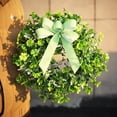 thumbnail image 3 of Orangide St. Patrick's Day Wreath Artificial with Green Clovers and Bow, Front Door Hanging Decor, Spring Festival Irish Holiday Decoration, 20 Inches, 3 of 5