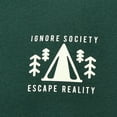 thumbnail image 3 of Dravus Escape Reality Ignore Society Men's Green T-Shirt (XL), 3 of 4