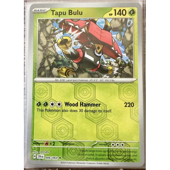 Collectible Tapu Bulu Sv Shrouded Fable 006/064 Reverse Holo Rare NM Pokémon Card
