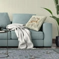 thumbnail image 4 of Deerfield Flowers Throw Pillow in Green 20 x 20 with removable cover, 4 of 4
