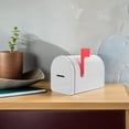 thumbnail image 6 of Raindrops White Metal Mailbox Organizer with Slot, Tinplate Design for Home and Office, Stylish and Functional, 6 of 7