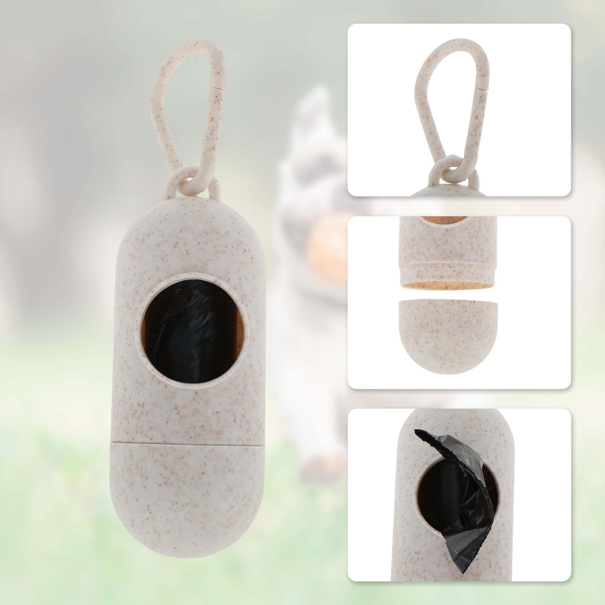 Unique Bargains Lightweight Poop Bag Dispenser Waste Management Pill-shaped