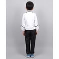 thumbnail image 4 of YONGHS Boys Girls Japanese Korean School Uniform Long Sleeves Shirt Blazer Suit with Mini Skirt Pants Tie Boys White 7-8, 4 of 7