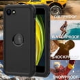 thumbnail image 2 of iPhone SE 2022 2020 Waterproof Case, iPhone SE 3rd 2nd Gen Case Waterproof, Allytech IP68 Waterproof Build-in Screen Protector Full Protection Case Cover for Apple iPhone SE 2022/2020, Black, 2 of 7