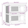 thumbnail image 6 of "IM Beauty 2 Layer Wooden Rabbit Hutch Small Animal House Pet Cage with 4 Doors,Outdoor Small Animal House Pet Cage,Brown", 6 of 6