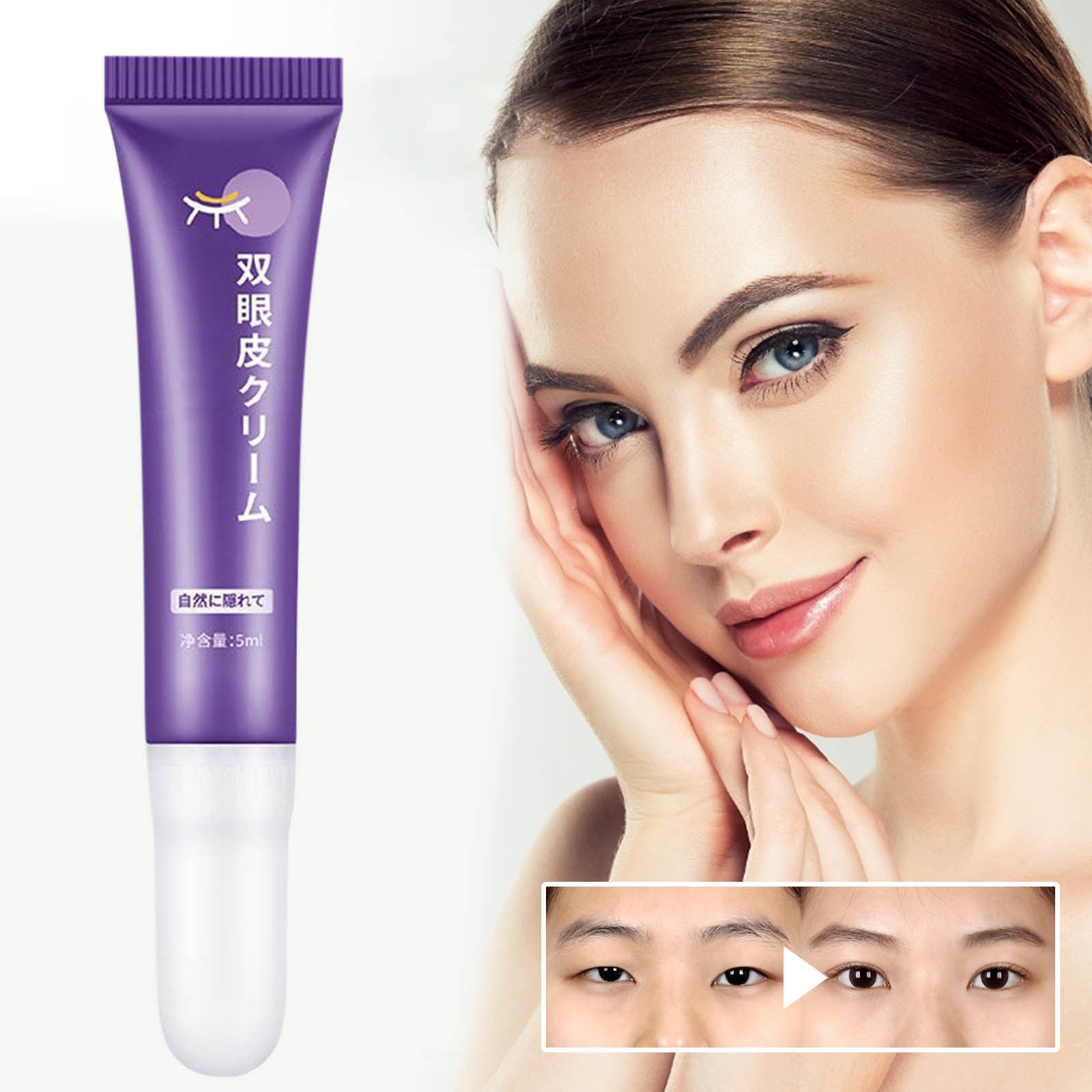 Qepwscx Makeup Bigeyes Lifting Eyelid Defining Cream Applied In Pairs