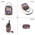 thumbnail image 3 of FORMRS Crossbody Bag for Women Quilted Travel Shoulder Cell Phone Purse with Chain Strap Handbag, Vibrant Pink Floral Pattern, 3 of 7