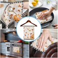thumbnail image 3 of Fall 1 Pack Kitchen Towel, Water Absorbent Dish Towel, Orange Pumpkin Autumn Maple Leaf Sunflower Black Plaid Decorative Hand Towels - Quick Drying Cloth for Cooking Baking, 18x28 Inch, 3 of 8