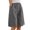 Gray, variant on Kureaily Womens Summer Shorts Shorts For Women Linen Wide Leg Knee Length Casual Loose Fit Comfy Women Stretchy Trousers