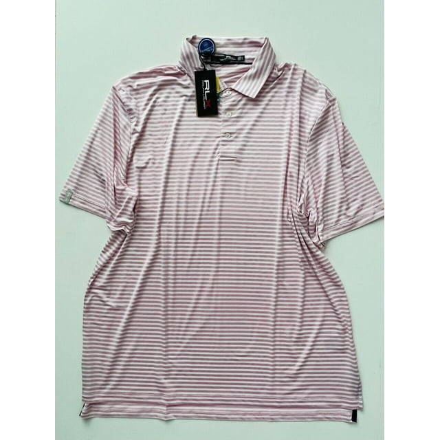 RLX Ralph Lauren Wicking UV Spyglass Striped Polo Shirt ( XL )