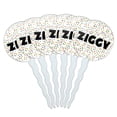 thumbnail image 1 of Ziggy Cupcake Picks Toppers - Set of 6 - Mutlicolored Speckles, 1 of 1