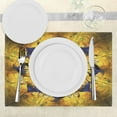 thumbnail image 3 of Ambesonne Yellow and Blue Place Mats Set of 4, Mandala, Standard Size, Multicolor, 3 of 6