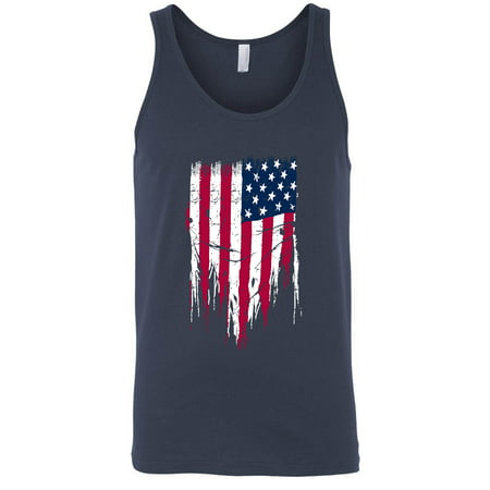 Men's/Unisex Ripped USA Flag Tank Top Shirt