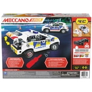 MECCANO Junior, RC Police Car with Working Trunk and Real Tools, Toy Model Building Kit, STEM Toys for Kids Ages 5 and up