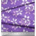 thumbnail image 3 of Soimoi Purple Georgette Viscose Fabric Dot & Floral Decor Fabric Printed BTY 42 Inch Wide, 3 of 3