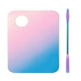 thumbnail image 1 of Conjunto de espátula y paleta para base de Unique Bargains, kit profesional portátil de herramientas para artistas de maquillaje de titanio iridiscente, 1 of 5
